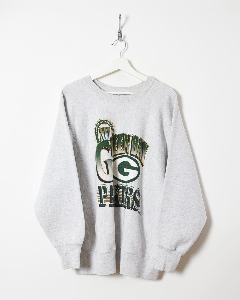 NFL, Shirts, Nfl Team Apparel Green Bay Packers Tshirt Football Retro L  Distressed Gray