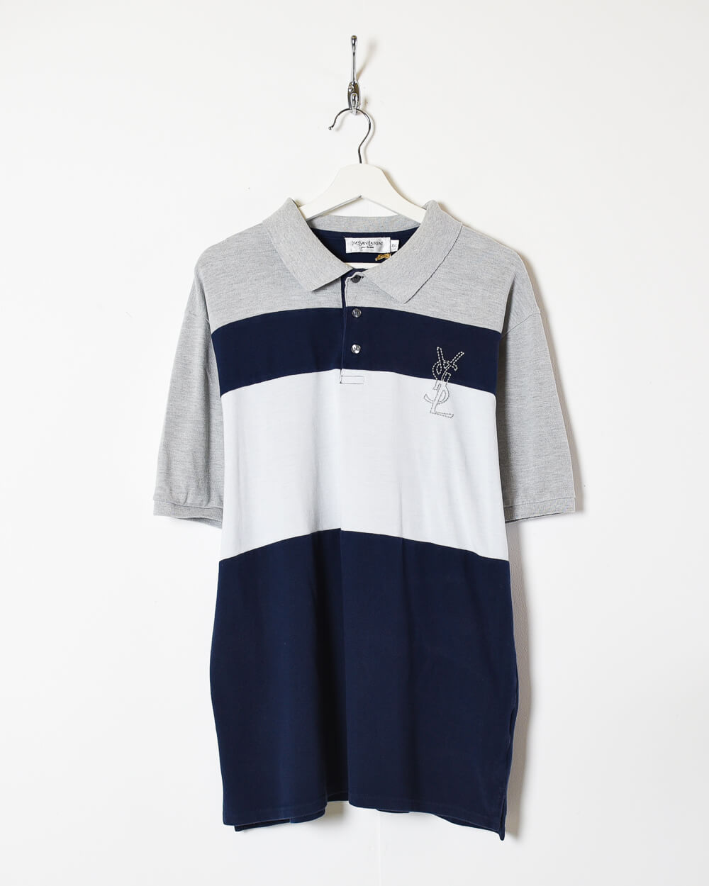 Navy Yves Saint Laurent Polo Shirt - XX-Large