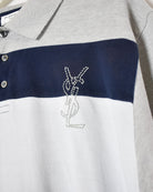 Navy Yves Saint Laurent Polo Shirt - XX-Large