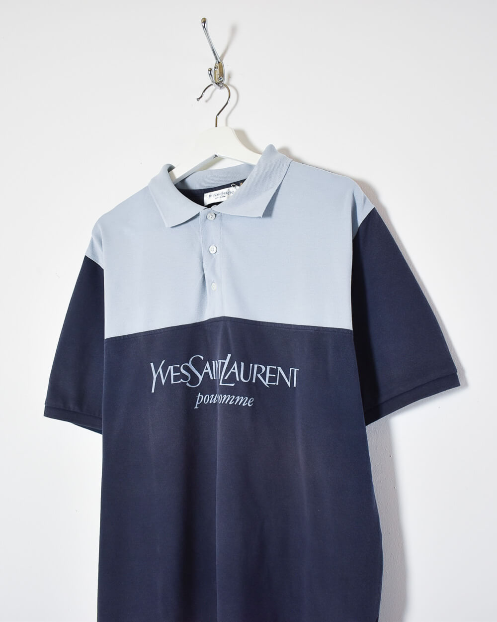 Navy Yves Saint Laurent Polo Shirt - X-Large
