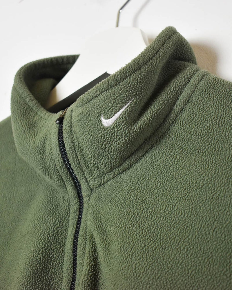 Khaki Nike 1/4 Zip Fleece - Large