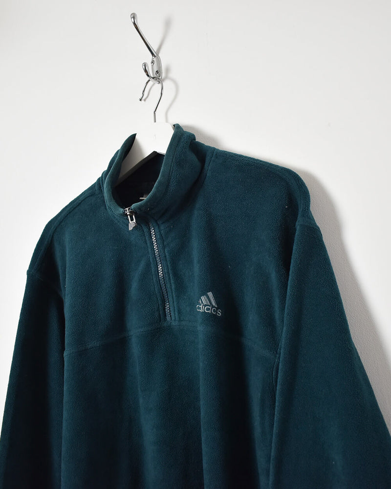 Green Adidas 1/4 Zip Fleece - Large