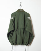 Khaki Adidas 1/4 Zip Windbreaker Jacket - X-Large