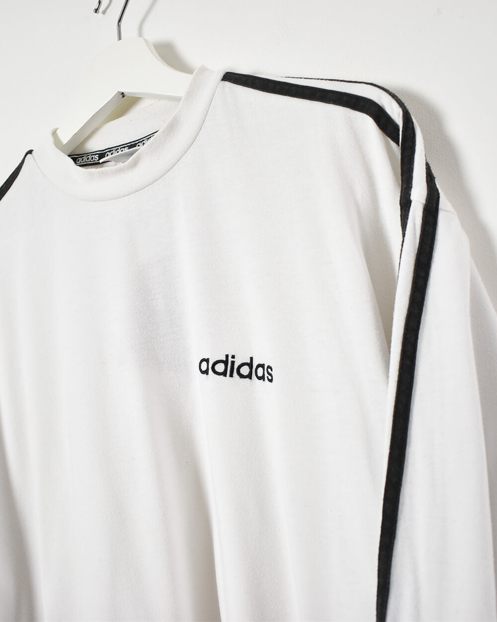 White Adidas Long Sleeved T-Shirt - Medium