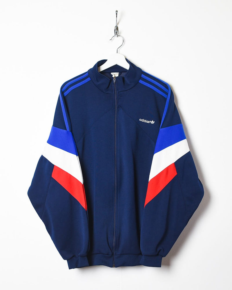 Vintage Navy Adidas Tracksuit Top - Large Polyester– Domno Vintage