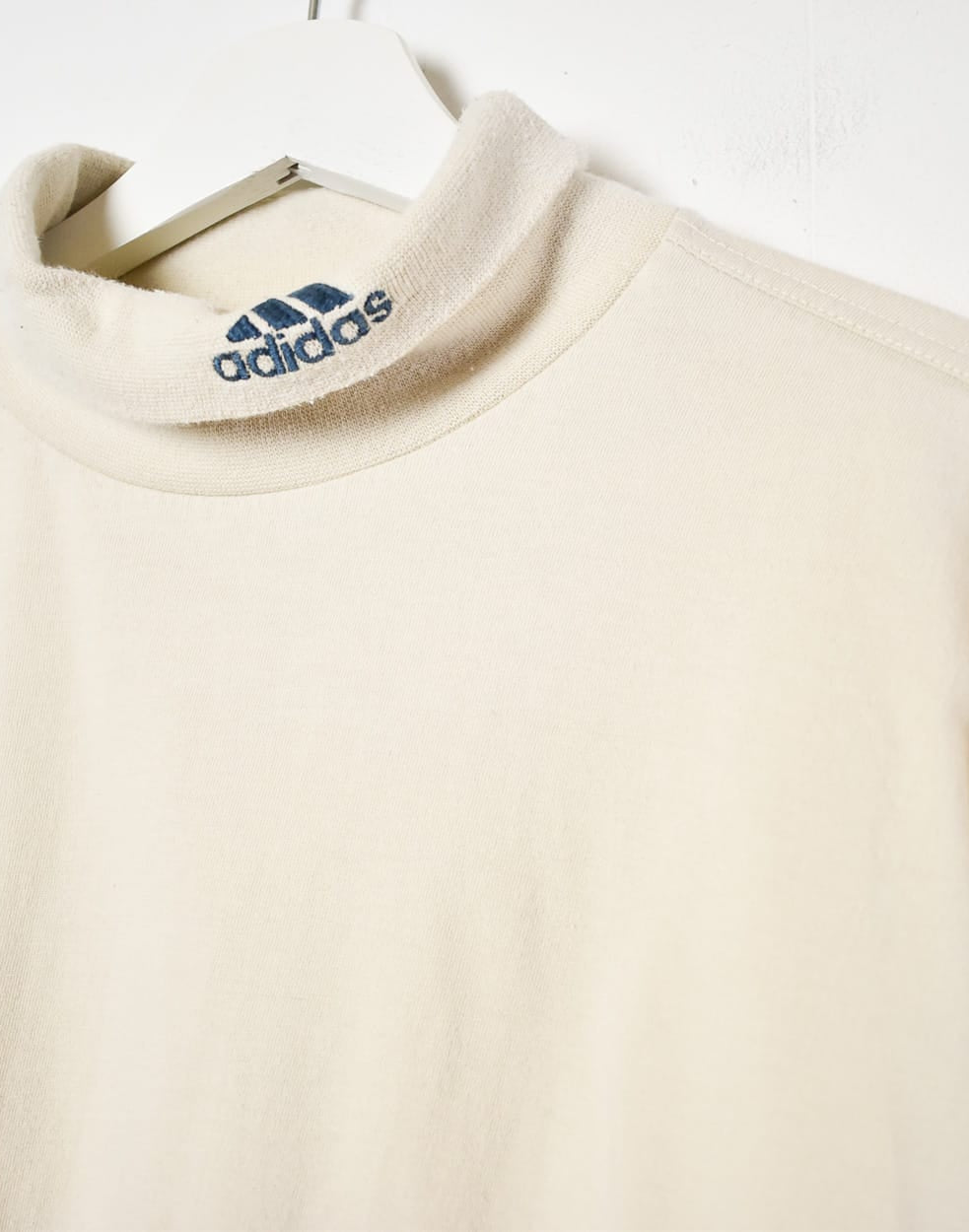 Neutral Adidas Turtle-Neck Long Sleeved T-Shirt - Large
