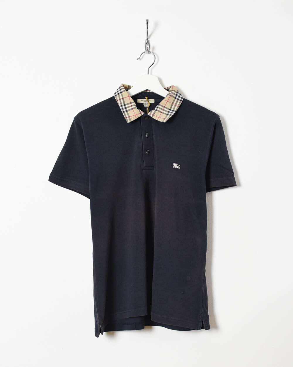 Black Burberry London Polo Shirt - Medium