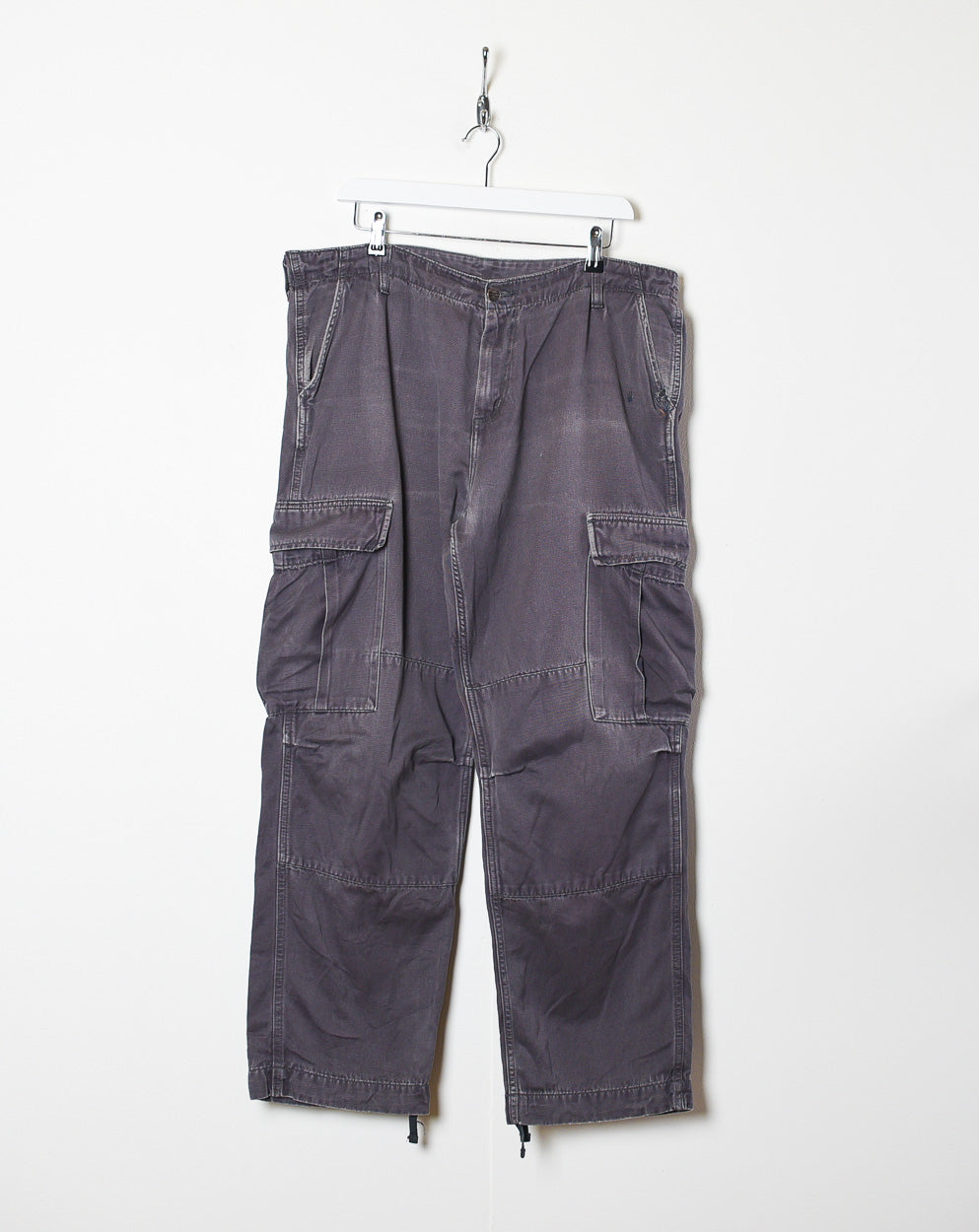 Grey Carhartt Double Knee Carpenter Cargo Jeans - W38 L30
