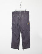 Grey Carhartt Double Knee Carpenter Cargo Jeans - W38 L30