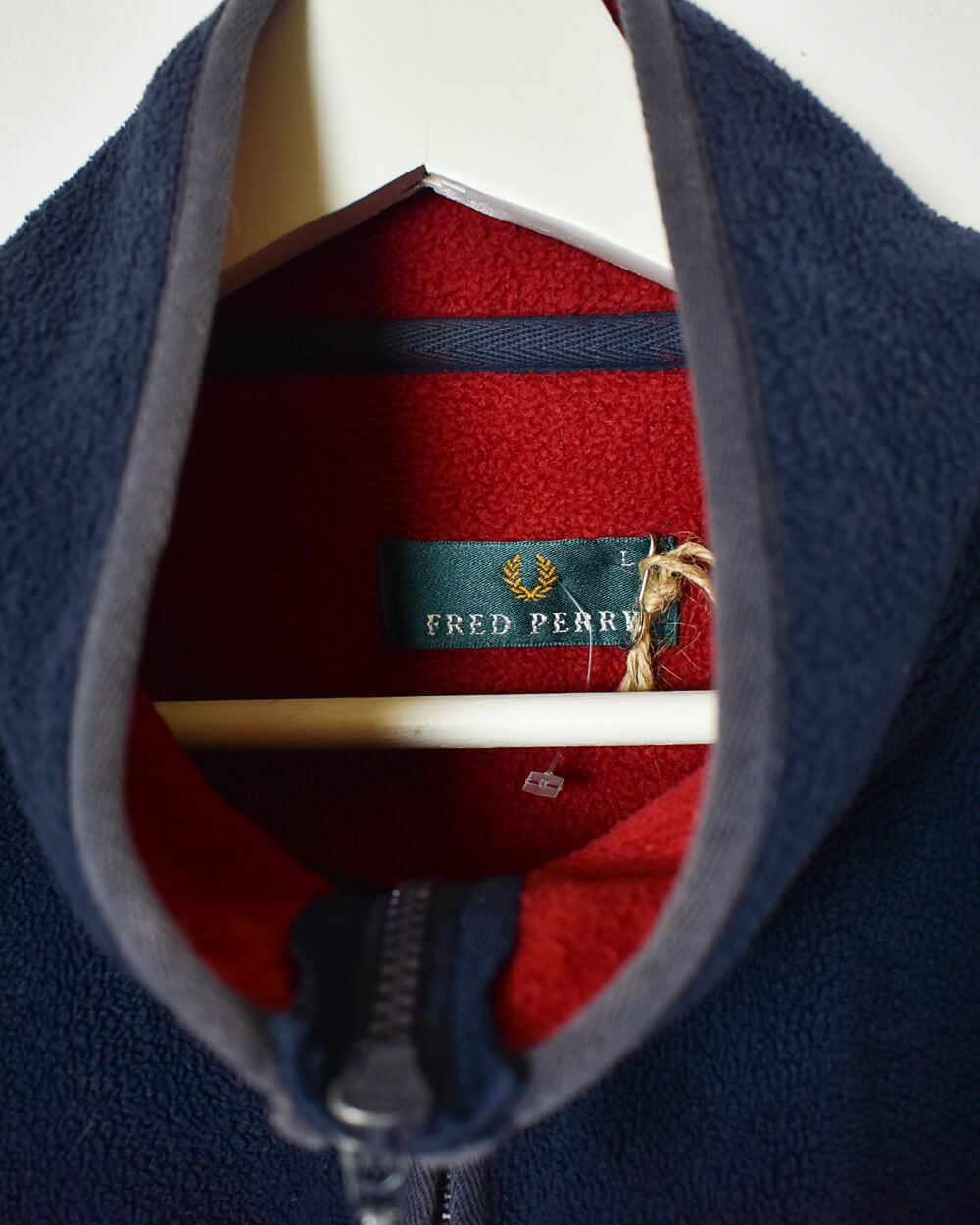 Navy Fred Perry Zip-Through Fleece - Large