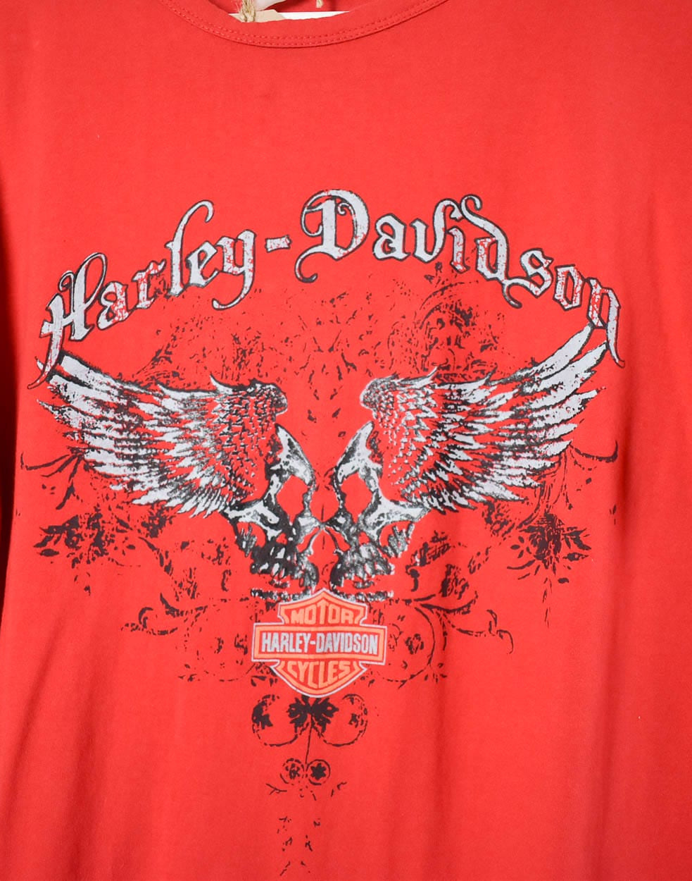 Red Harley-Davidson Graphic T-Shirt - Medium Women's
