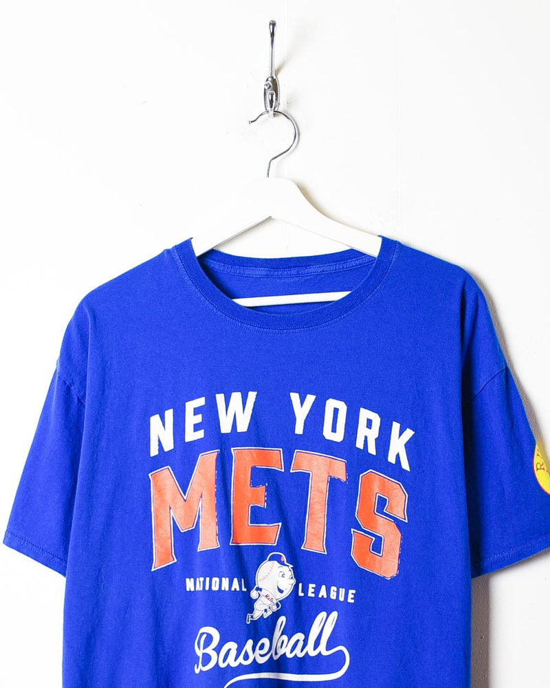 Vintage 00s Blue MLB New York Mets T-Shirt - Large Cotton– Domno Vintage