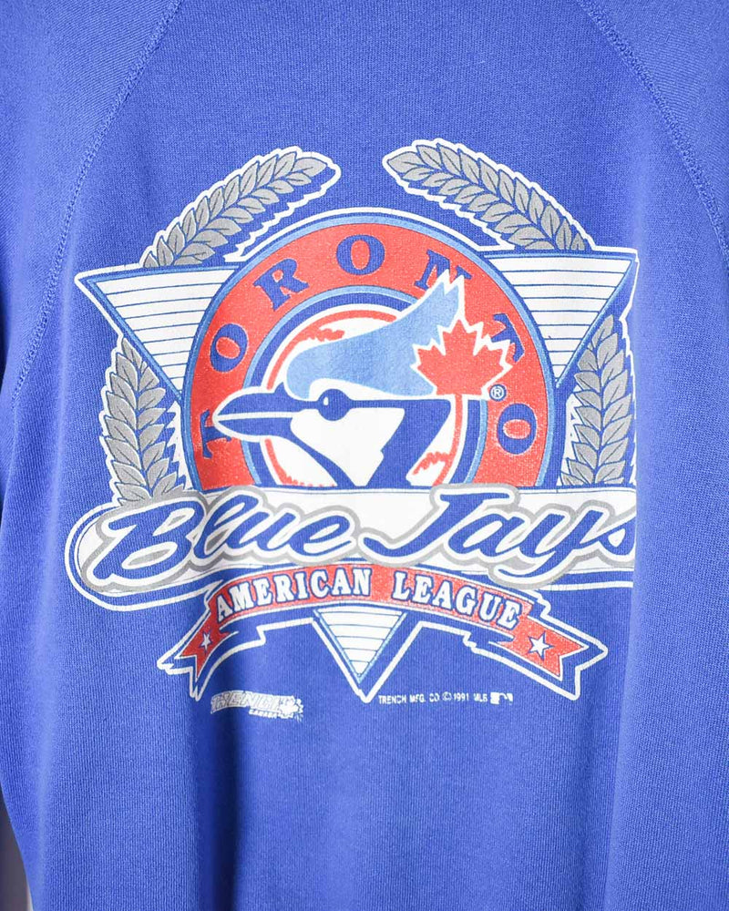 Vintage MLB (Trench) - Toronto Blue Jays Crew Neck Sweatshirt 1991