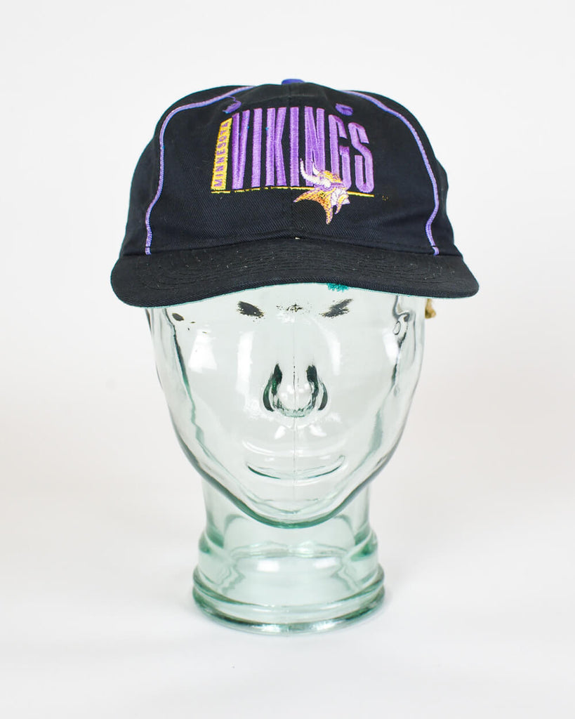 Vintage 90s Cotton Black Minnesota Vikings Cap– Domno Vintage