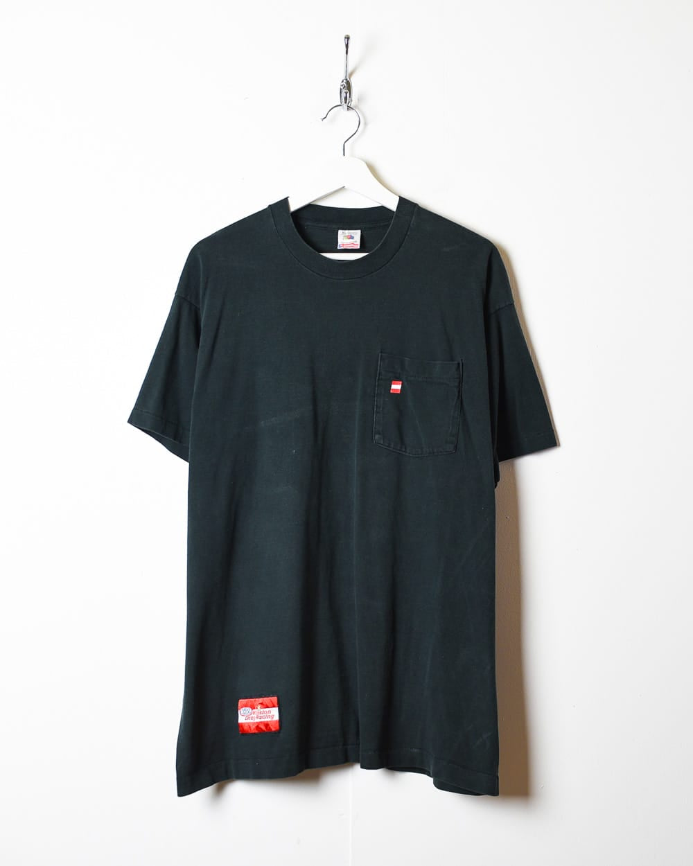 Black NHRA Winston Drag Racing Pocket Single Stitch T-Shirt - X-Large