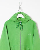 Green Nike Zip-Through Hoodie - Medium
