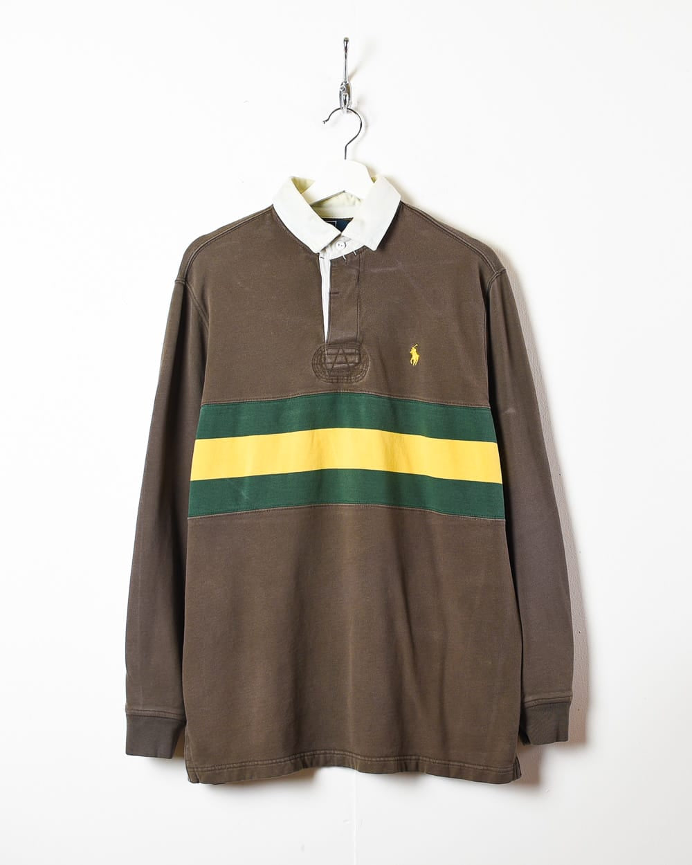 Brown Polo Ralph Lauren Rugby Shirt - Medium