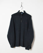 Black Ralph Lauren 1/4 Zip Sweatshirt - Large