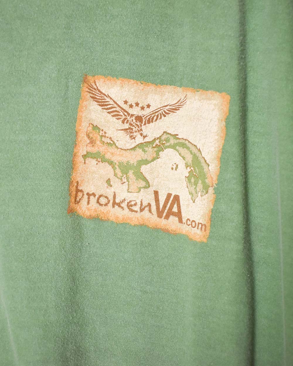 Green Crazy Shirt Broken VA Panama Canal Vets Graphic T-Shirt - XX-Large