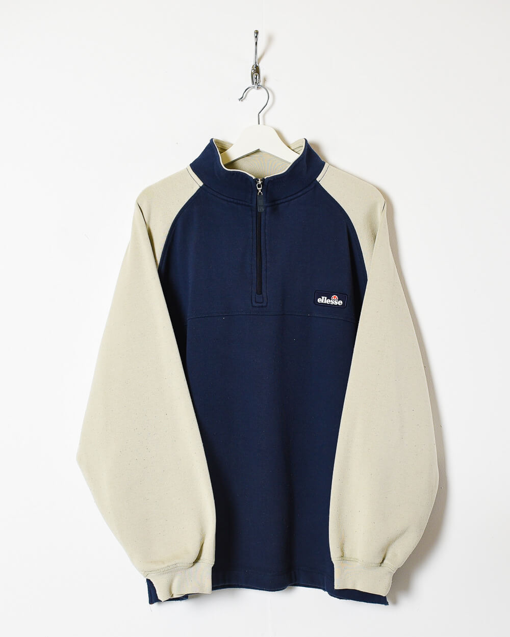 Navy Ellesse 1/4 Zip Sweatshirt - X-Large