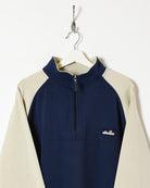 Navy Ellesse 1/4 Zip Sweatshirt - X-Large