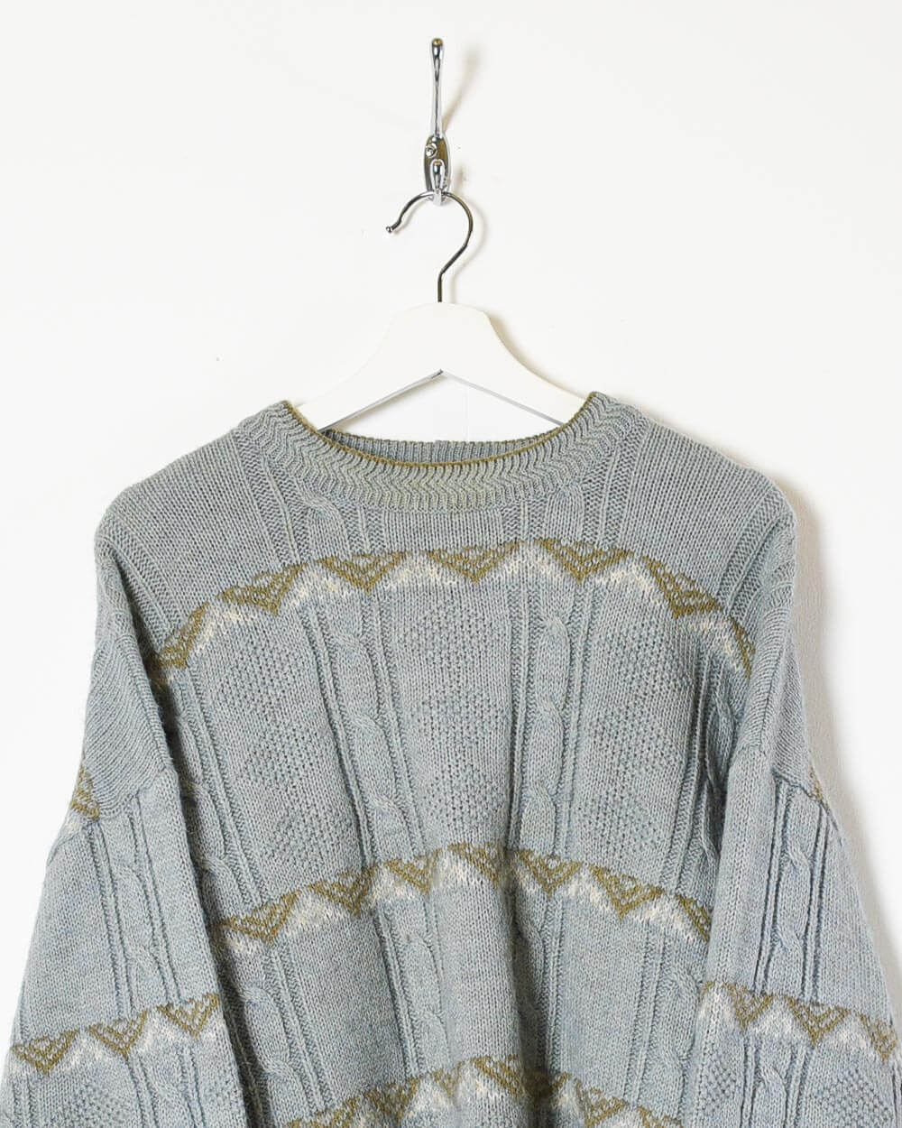 Stone Vintage Knitted Sweatshirt - Small