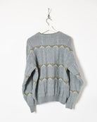 Stone Vintage Knitted Sweatshirt - Small