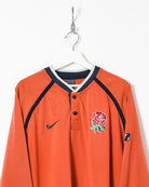 Orange Nike England Rugby Sweatshirt - X-Large