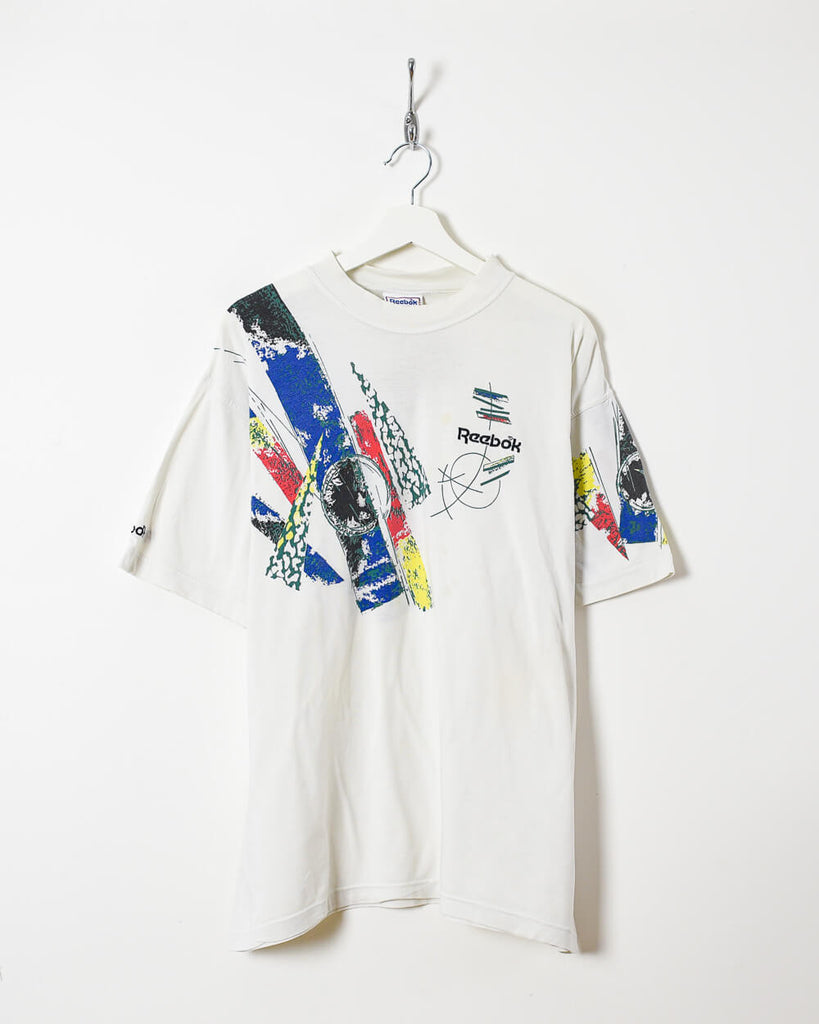heltinde kanal prøve Vintage 90s Cotton White Reebok T-Shirt - Large– Domno Vintage