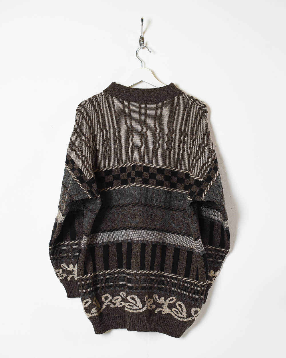Brown Vintage Knitted Sweatshirt - X-Large