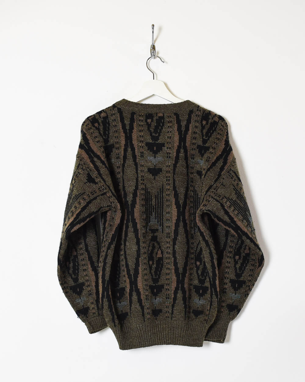 Brown Vintage Knitted Sweatshirt - Medium