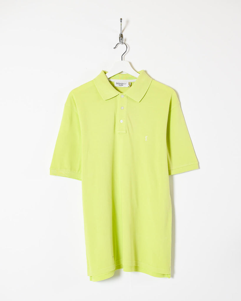 resource Sports global Vintage 00s Cotton Plain Green Yves Saint Laurent Polo Shirt - Large– Domno  Vintage