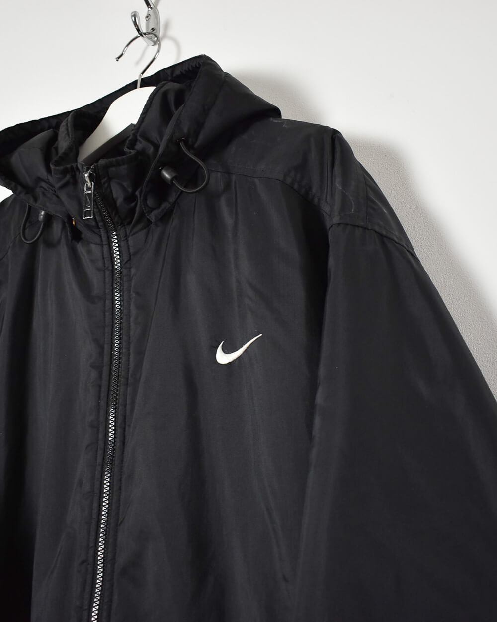 Black Nike Hooded Winter Coat - Medium