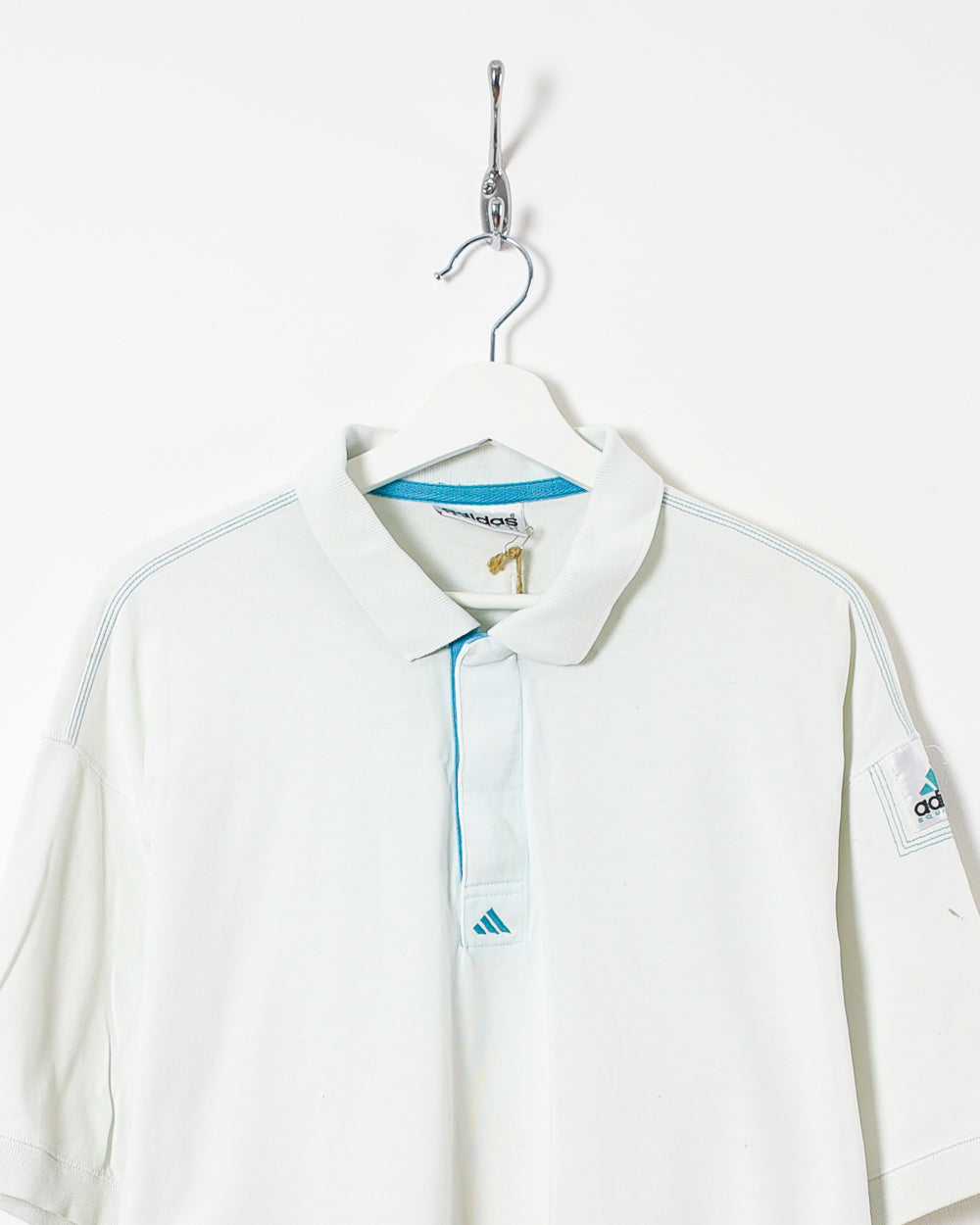 White Adidas Equipment Polo Shirt - X-Large