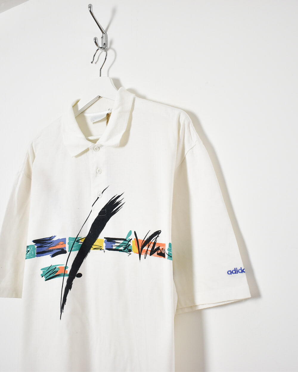 White Adidas Polo Shirt - XX-Large