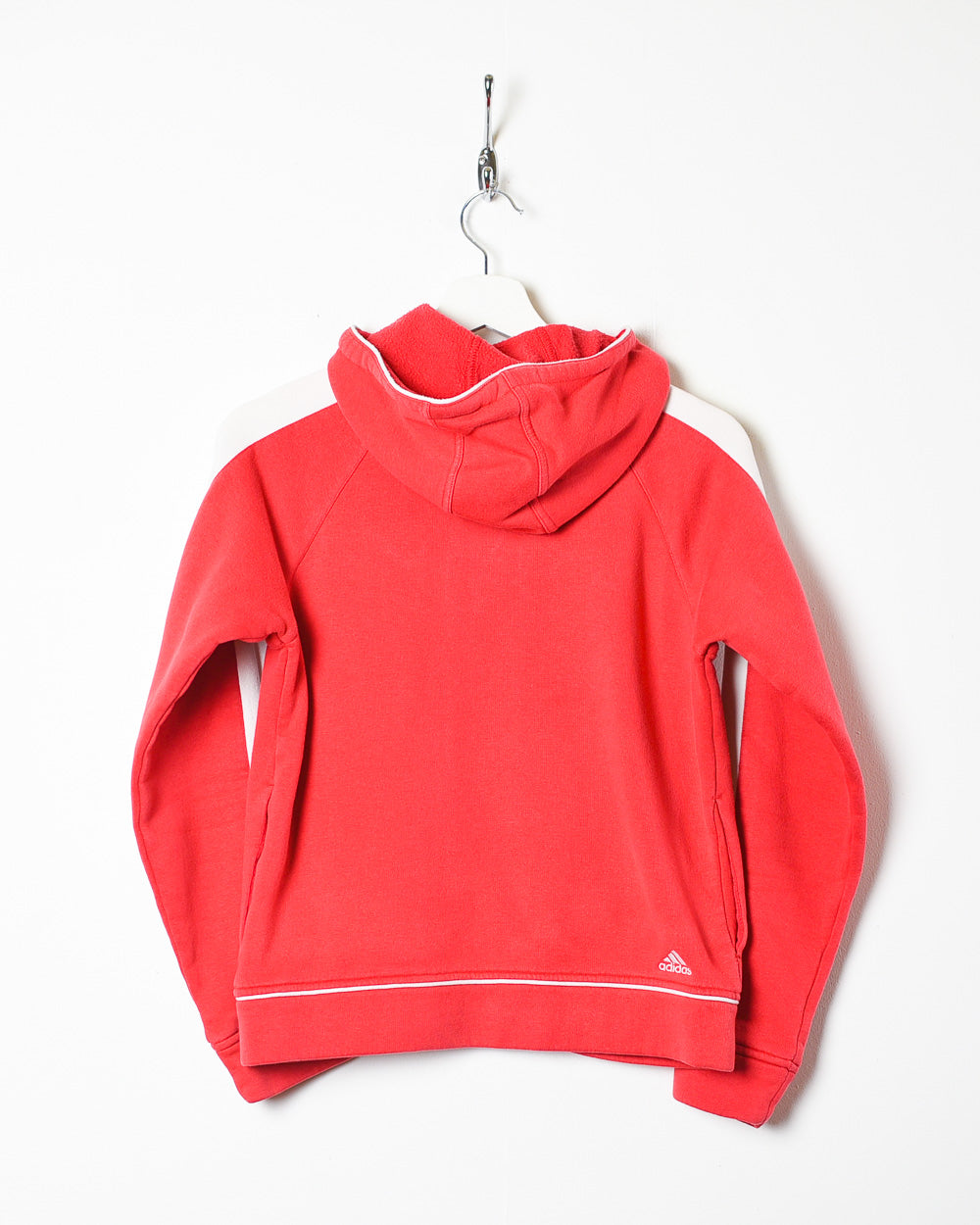 Red Adidas Zip-Through Hoodie - Small Women's
