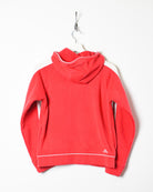 Red Adidas Zip-Through Hoodie - Small Women's