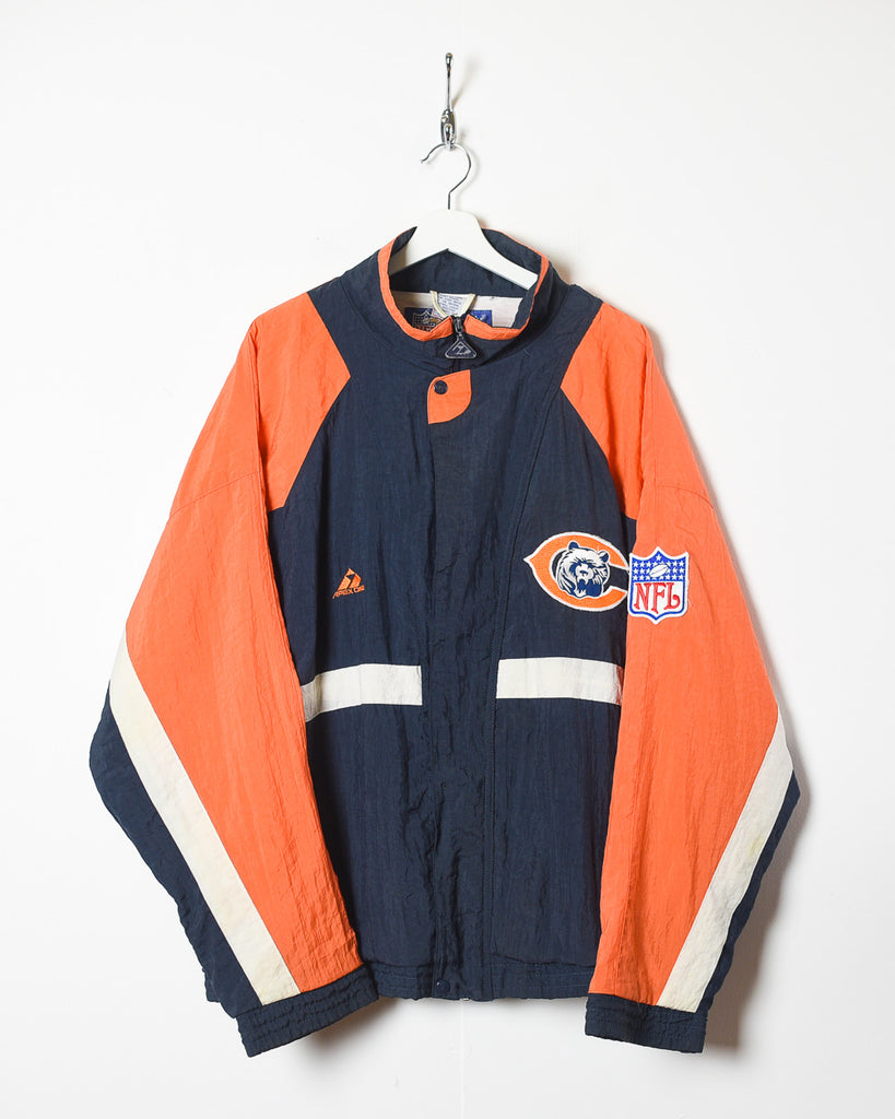 Vintage 90s Starter Chicago Bears Pullover Hoody 1/2 Zip Jacket Large NFL