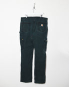 Black Carhartt Double Knee Carpenter Cargo Jeans - W36 L33