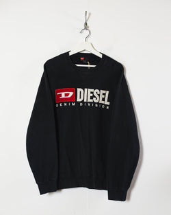 Vintage 00s Black Diesel Denim Division Sweatshirt - Large Cotton mix– Vintage
