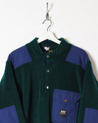 Green Helly Hansen Colour Block Fleece - Large