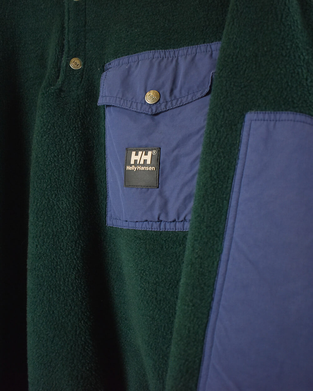 Green Helly Hansen Colour Block Fleece - Large