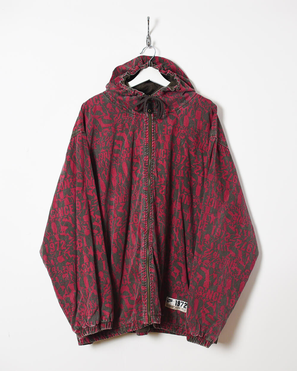 Pink Nike All Over Print Hooded Jacket - XX-Large