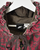 Pink Nike All Over Print Hooded Jacket - XX-Large