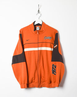 Vintage 00s Orange Nike Cor72Z Zip-Through Sweatshirt - Medium Cottonâ Domno Vintage