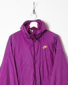 Purple Nike Hooded Windbreaker Jacket - Large Women's