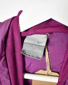 Purple Nike Hooded Windbreaker Jacket - Large Women's