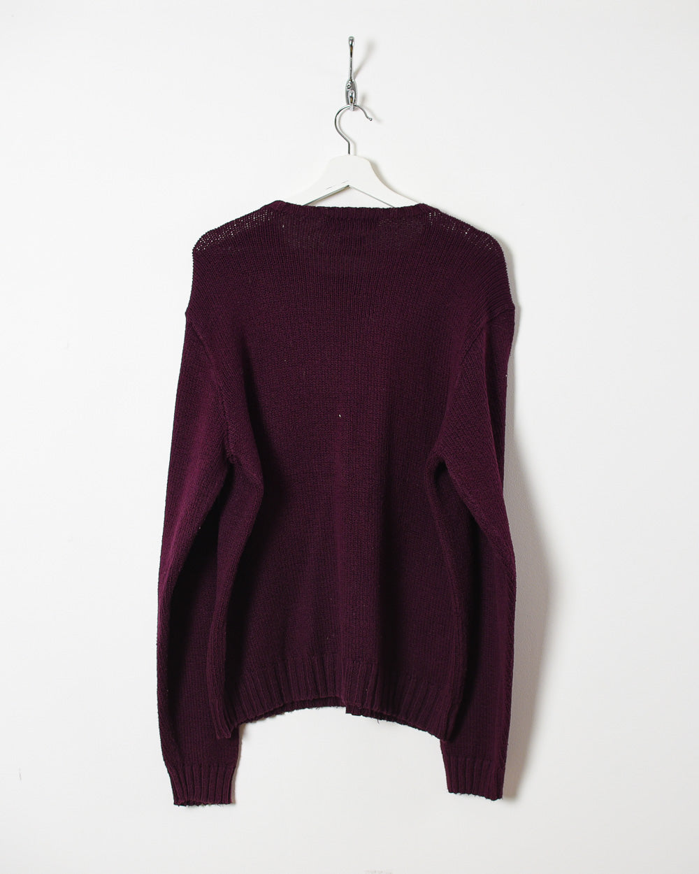 Maroon Ralph Lauren Knitted Sweatshirt - Medium