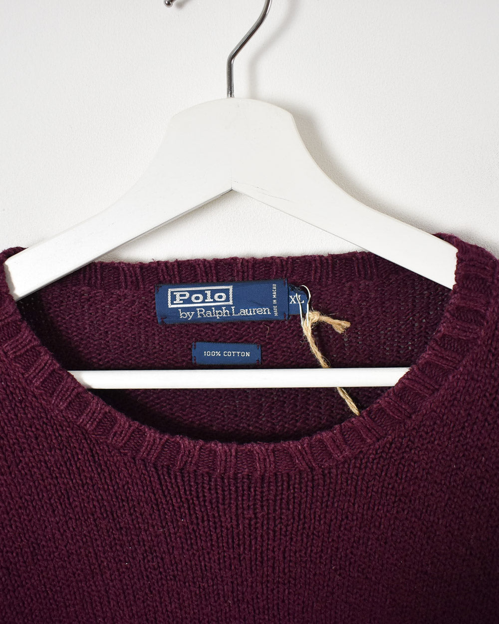 Maroon Ralph Lauren Knitted Sweatshirt - Medium