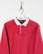 Pink Ralph Lauren Rugby Shirt - Large
